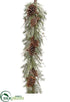 Silk Plants Direct Pine Cone, Pine Garland - Green Brown - Pack of 2