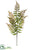 Leather Fern Spray - Green Brown - Pack of 12