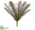 Silk Plants Direct Fern Bush - Green Brown - Pack of 6