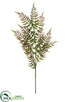 Silk Plants Direct Leather Fern Spray - Green Brown - Pack of 6