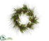 Silk Plants Direct Pine Wreath - Green Brown - Pack of 1