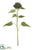 Silk Plants Direct Sunflower Bud Spray - Green Brown - Pack of 12
