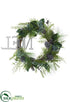 Silk Plants Direct Pine Wreath - Green Brown - Pack of 1