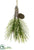 Long Needle Pine, Plastic Pine Cone Doorknob Hanger - Green Brown - Pack of 12