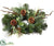 Berry, Pine Cone, Pine , Plastic Twig Candle Ring - Green Brown - Pack of 6