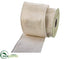 Silk Plants Direct Cotton Velvet Ribbon - Cream - Pack of 6