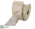 Silk Plants Direct Cotton Velvet Ribbon - Cream - Pack of 12