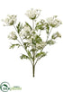 Silk Plants Direct Queen Anne's Lace Bush - Cream - Pack of 6