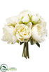 Silk Plants Direct Peony Bouquet - Cream - Pack of 6