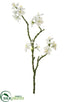 Silk Plants Direct Quince Blossom Spray - Cream - Pack of 12