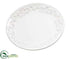 Silk Plants Direct Pumpkin Leaf Plate - Cream - Pack of 2