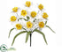 Silk Plants Direct Daffodil Bush - Yellow Cream - Pack of 24