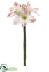 Silk Plants Direct Amaryllis Spray - Pink Cream - Pack of 12