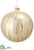 Glass Ball Ornament - Gold Cream - Pack of 6