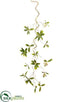 Silk Plants Direct Laurel Leaf Hanging Vine - Green Cream - Pack of 12