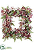 Silk Plants Direct Hydrangea, Eucalyptus Wreath - Mauve Cream - Pack of 2