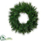 Silk Plants Direct Long Needle Pine Wreath - Green - Pack of 4