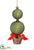 Glass Boxwood Ball Topiary Ornament - Green - Pack of 6
