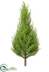 Silk Plants Direct Cedar Tree Bush - Green - Pack of 6