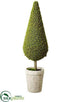 Silk Plants Direct Berry Teardrop Topiary - Green - Pack of 2