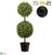Battery Operated UV Protected Boxwood Two Ball Topiary 50 Led Lights G - Green - Pack of 1