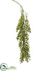 Silk Plants Direct Berry Hanging Spray - Green - Pack of 12