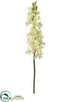 Silk Plants Direct Cymbidium Orchid Spray - Green - Pack of 12