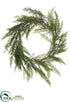 Silk Plants Direct Cedar Twig Wreath - Green - Pack of 4