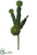 Silk Plants Direct Column Cactus, Pear, Barrel Cactus Pick - Green - Pack of 12