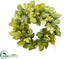 Silk Plants Direct Fig Leaf, Fern Wreath - Green - Pack of 2