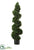 Silk Plants Direct Pine Spiral Topiary - Green - Pack of 2