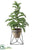 Pine Tree With Metal Stand - Green - Pack of 2