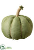 Silk Plants Direct Burlap Pumpkin - Green - Pack of 8