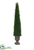 Silk Plants Direct Boxwood Cone Topiary - Green - Pack of 2