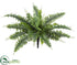 Silk Plants Direct UV Protected Boston Fern Bush - Green - Pack of 12