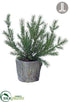 Silk Plants Direct Double Pine Tree - Green - Pack of 4