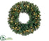 Silk Plants Direct Pine Wreath - Green - Pack of 4