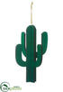 Silk Plants Direct Wood Cactus Ornament - Green - Pack of 20