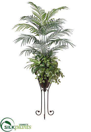 palm fern plant Areca Palm, Pothos, Fern, Dieffenbachia - Green - Pack of 1 - (CRG-4428PWS)
