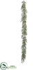 Silk Plants Direct Plastic Leather Fern Garland - Green - Pack of 6