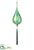 Glass Finial Ornament - Green - Pack of 6