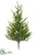 Pine Tree Stem With Plastic Pine Cone - Green - Pack of 6