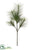 Long Needle Pine Spray - Green - Pack of 6