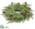 Silk Plants Direct Plastic Pine Cone, Juniper Candle Ring - Green - Pack of 4