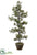 Silk Plants Direct Ice Pine Tree - Green - Pack of 4