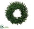 Silk Plants Direct Long Needle Pine Wreath - Green - Pack of 4