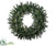 Silk Plants Direct Pine Wreath - Green - Pack of 2