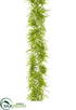 Silk Plants Direct Button Fern Garland - Green - Pack of 2