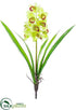 Silk Plants Direct Cymbidium Orchid Plant - Green - Pack of 6