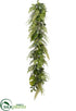 Silk Plants Direct Fern, Grass, Echeveria Garland - Green - Pack of 1